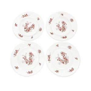 Arcopal France Dinner Plates Women 10.25in White Pink Apple Blossom Floral Set 4